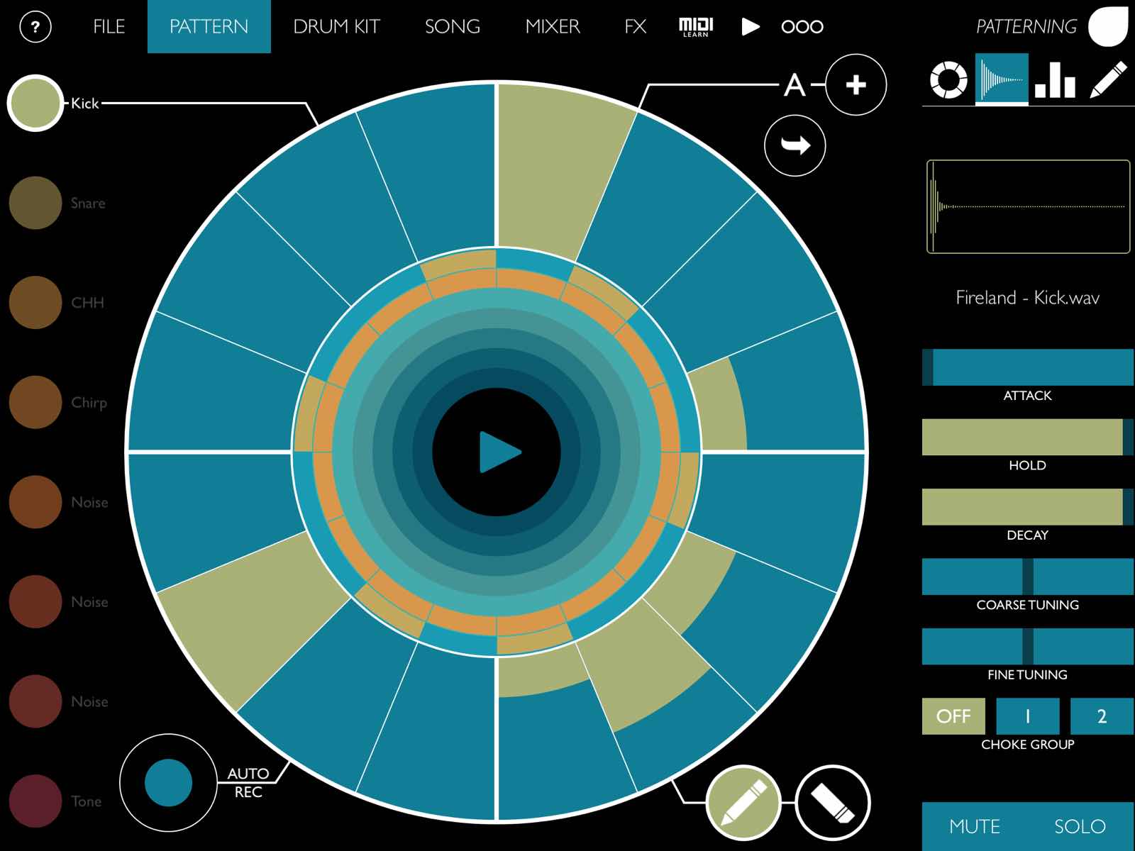 Patterning screenshot Patterning screenshot